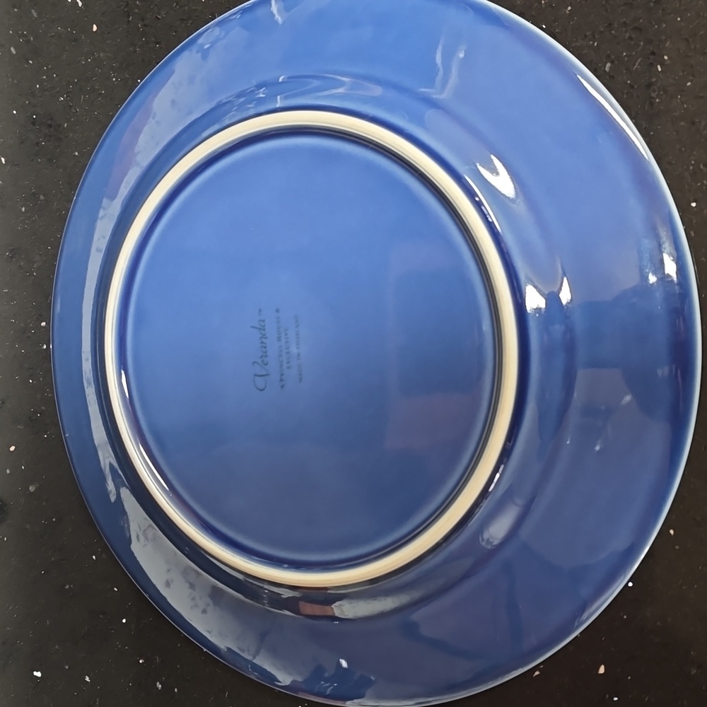 Rare. Princess House Veranda Blue Ceramic Dinner Plate - Picture 3 of 4